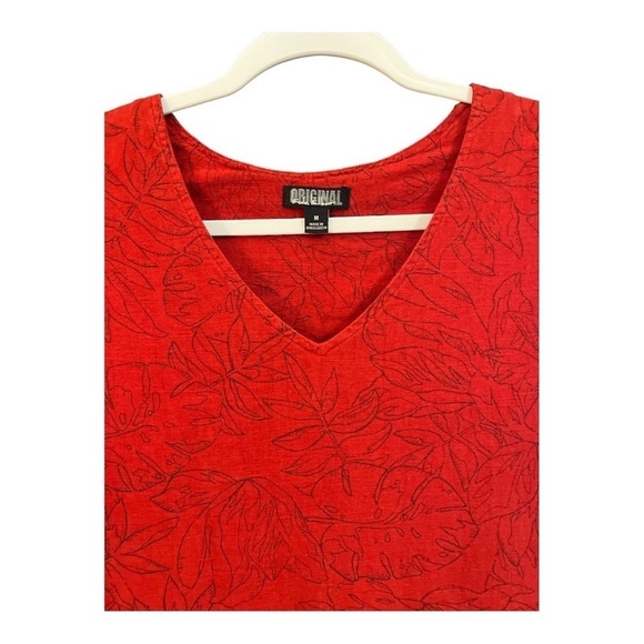 Nicole Miller Original Linen Blend Tropical Dress Size Medium V1 - Picture 3 of 4